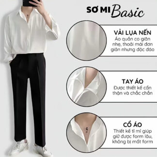 áo sơ mi nam dài tay basic