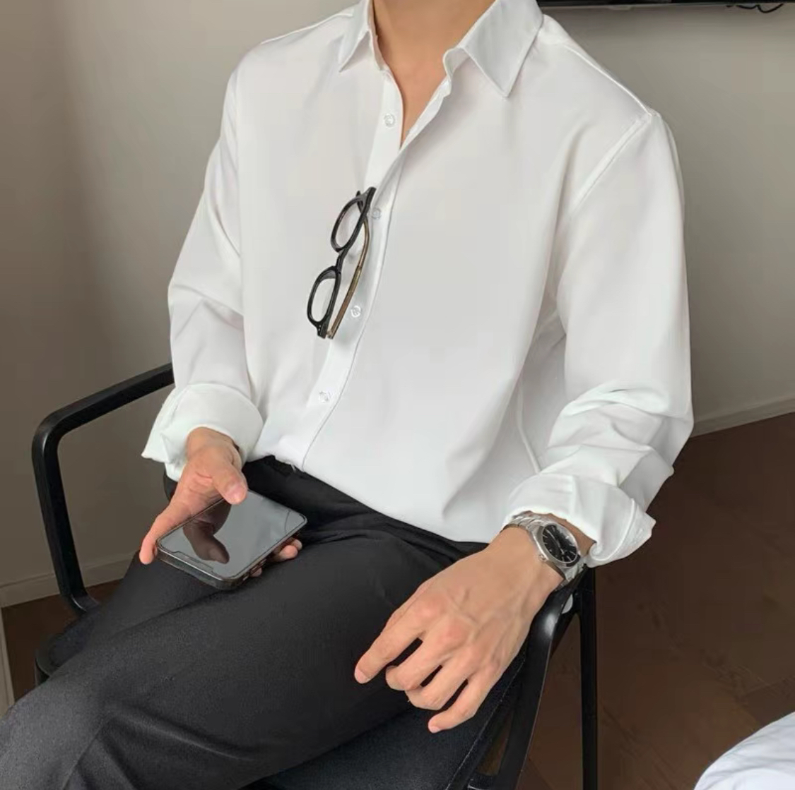 áo sơ mi nam dài tay basic