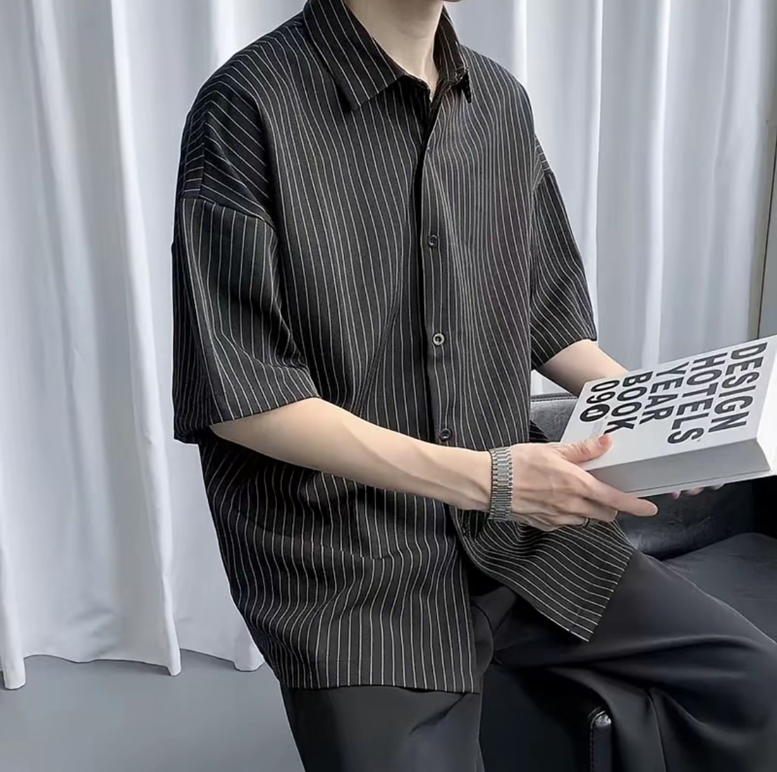 Áo sơ mi nam ngắn tay kẻ sọc