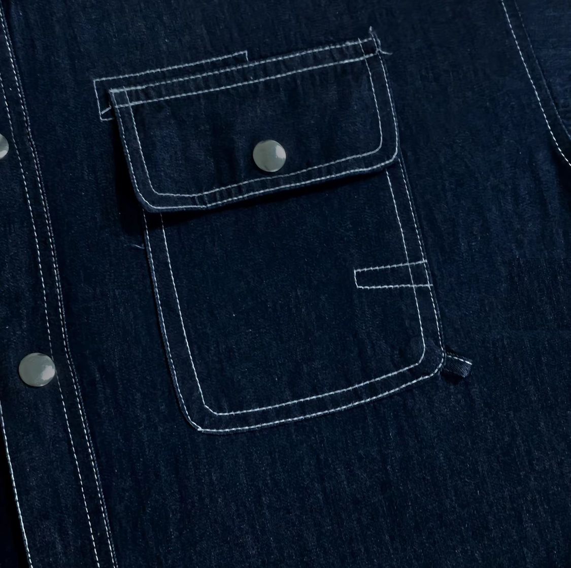 áo sơ mi denim ngắn tay