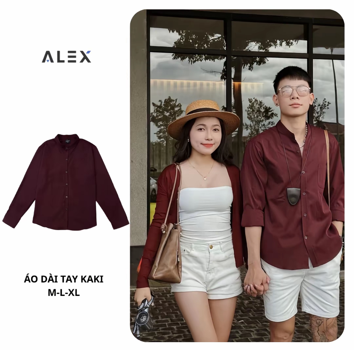 Áo sơ mi dài tay cổ tàu